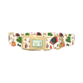 Oktoberfest Music Dog Collar - plastic silver