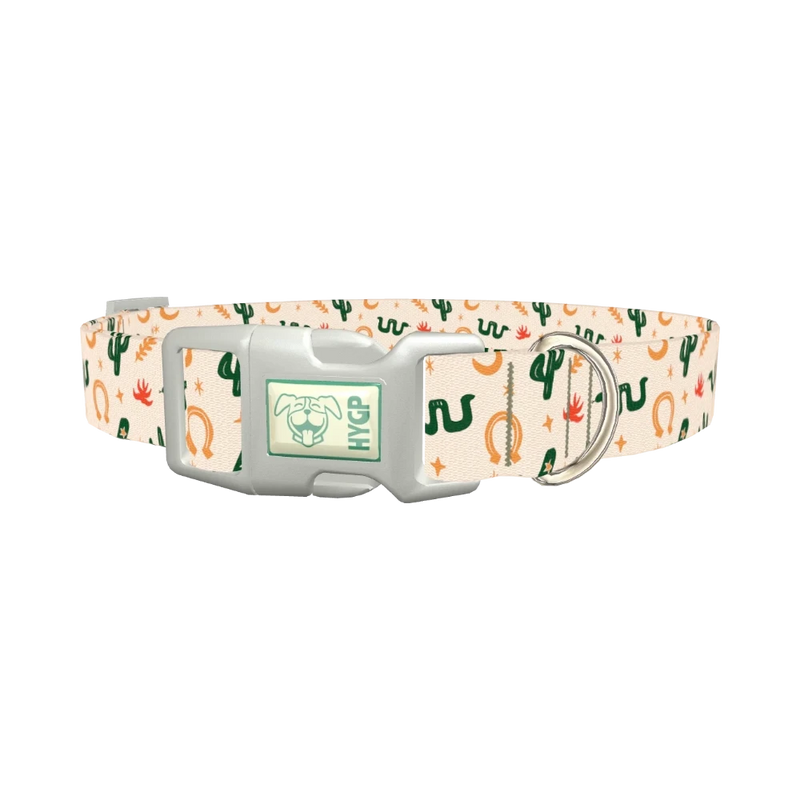 Desert Sunset Dog Collar - plastic silver