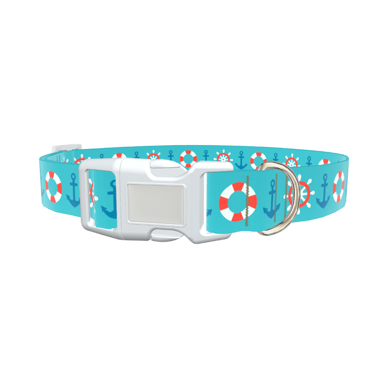 Nautical Anchor Dog Collar - plastic rose gold
