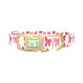 Pink Bow Dog Collar - plastic gold