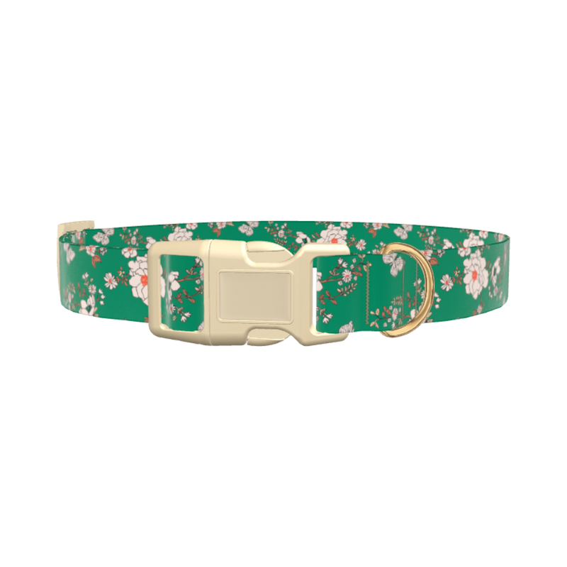 Floral Butterfly Dog Collar - plastic rose gold