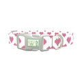 Geometric Heart Dog Collar - plastic silver