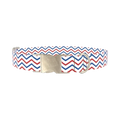 Patriotic Chevron Dog Collar - metal silver