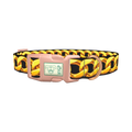 Gold Chain Link Dog Collar - plastic rose gold
