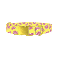 Grapefruit Slice Dog Collar - metal gold