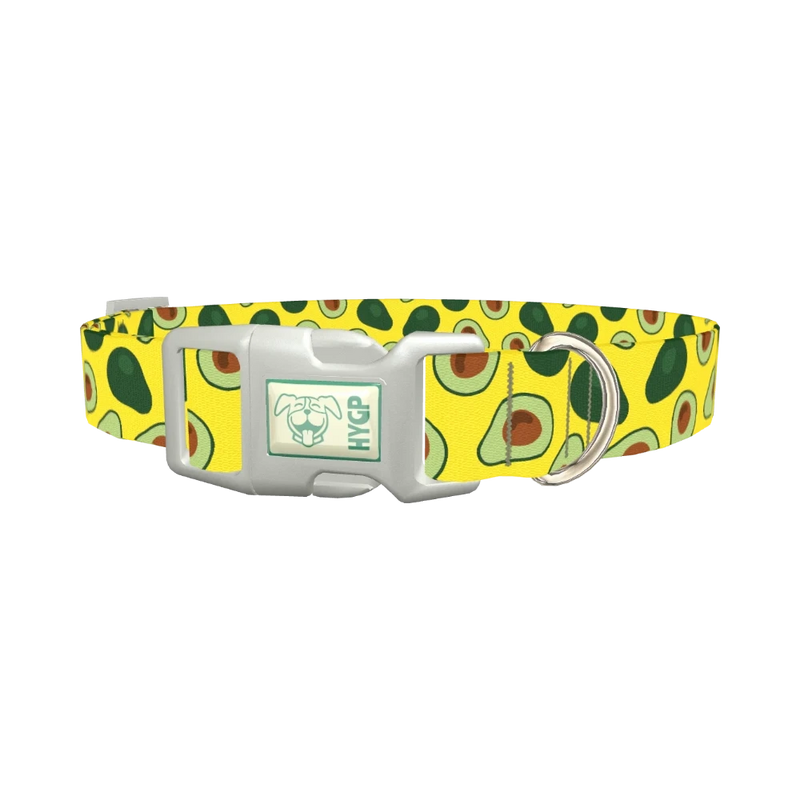 Avocado Fruit Dog Collar - plastic silver