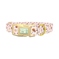 Bohemian Floral Dog Collar - plastic gold