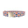 Colorful Bat Pattern Dog Collar - metal gold