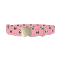 Christmas Candy Cane Dog Collar - metal silver