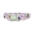 Mardi Gras Mask Dog Collar - plastic silver