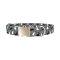 Halloween Cats Ghosts Dog Collar - metal silver
