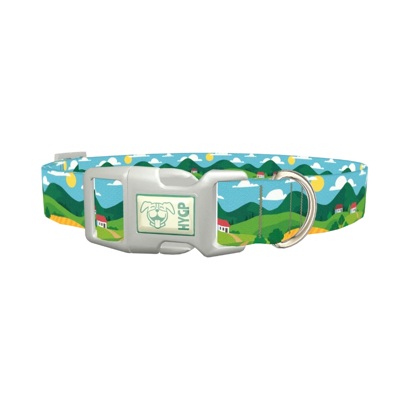Landscape Hills Dog Collar - plastic silver