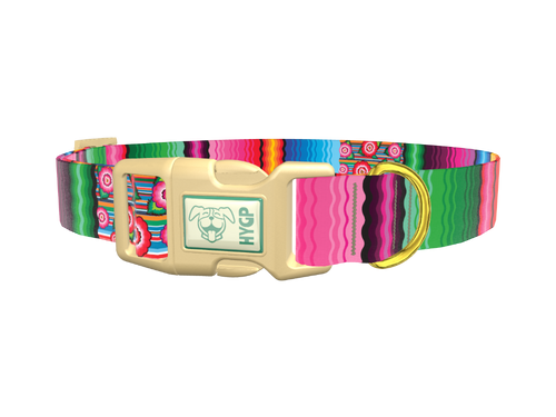 Mexican Floral Stripe Dog Collar