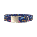 Shooting Stars Dog Collar - metal silver