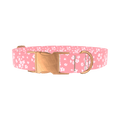 Floral Blossom Dog Collar - metal rose gold