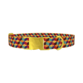 Geometric Cube Dog Collar - metal gold