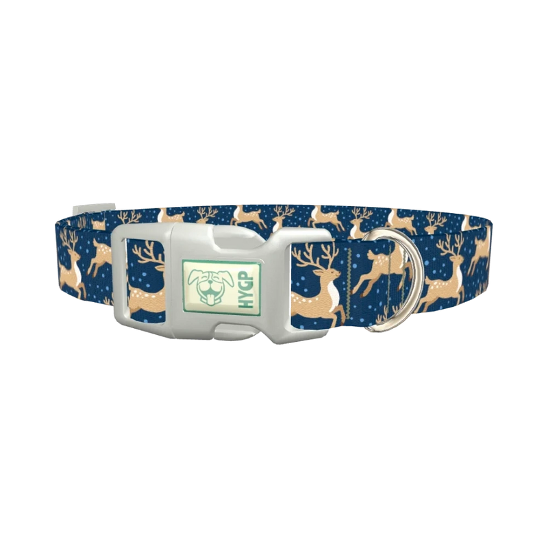 Christmas Reindeer Dog Collar - plastic silver