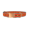 Retro Arrow Stripe Dog Collar - metal rose gold