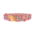 Colorful Mushroom Field Dog Collar - metal rose gold