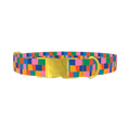 Geometric Rectangle Dog Collar - metal gold