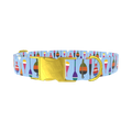 Fishing Bobber Pattern Dog Collar - metal rose gold