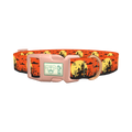 Halloween Haunted House Dog Collar - plastic rose gold