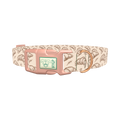 Beige Croissant Leaf Dog Collar - plastic rose gold
