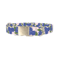 Floral Hydrangea Dog Collar - metal silver