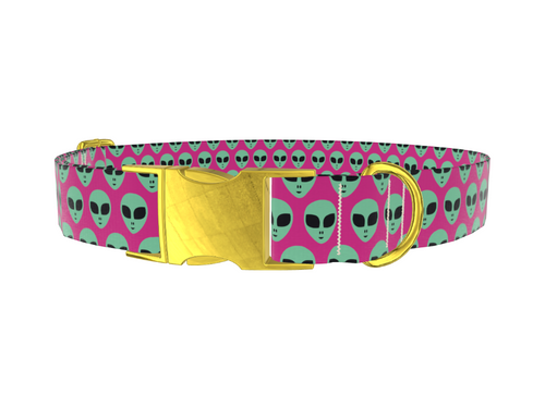 Alien Pattern Dog Collar