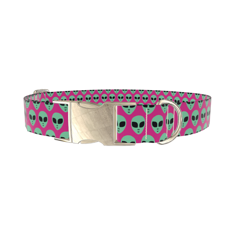 Alien Pattern Dog Collar
