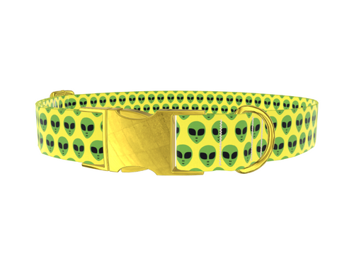 Alien Faces Dog Collar
