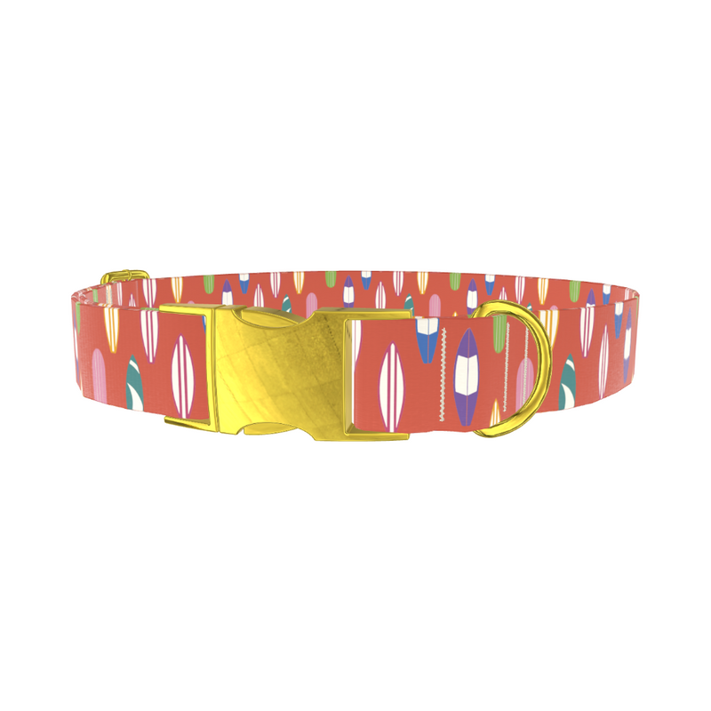Surfboard Pattern Dog Collar