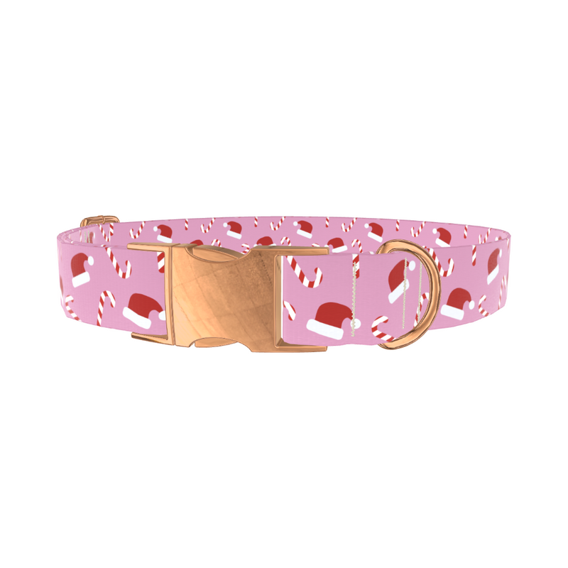 Santa Hat Candy Cane Dog Collar