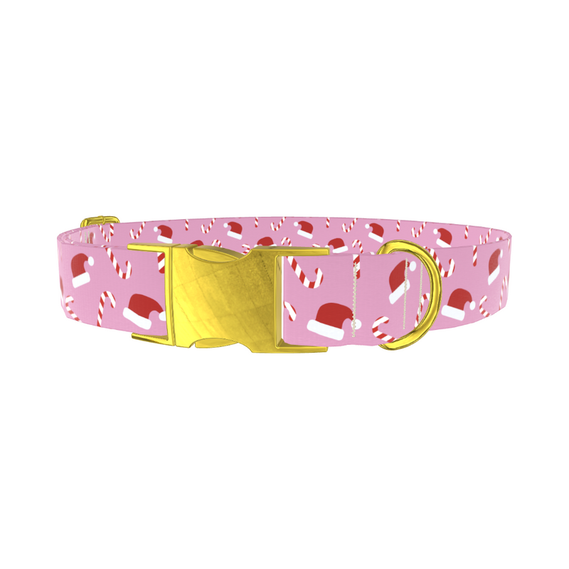 Santa Hat Candy Cane Dog Collar