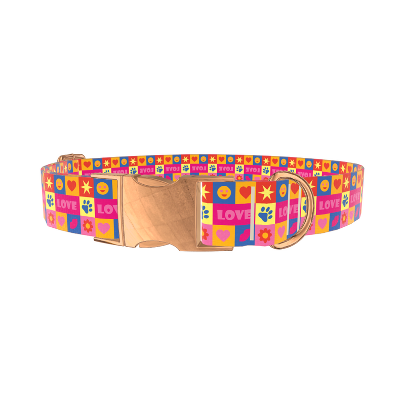 Geometric Valentine Dog Collar