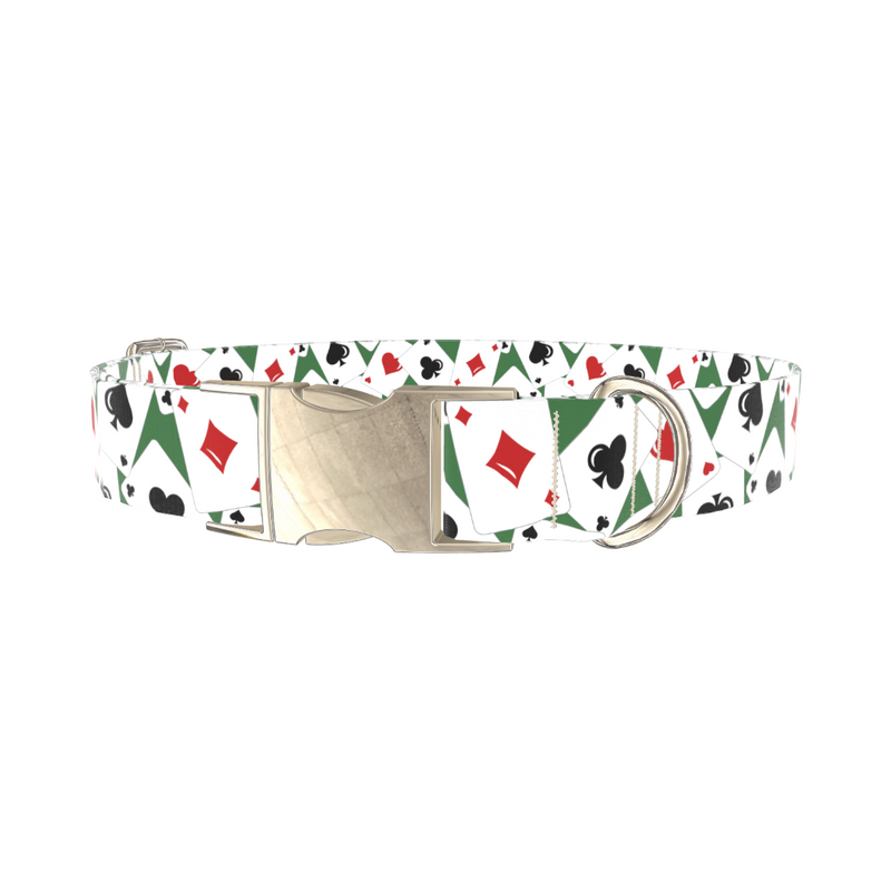 Playing Card Pattern Dog Collar