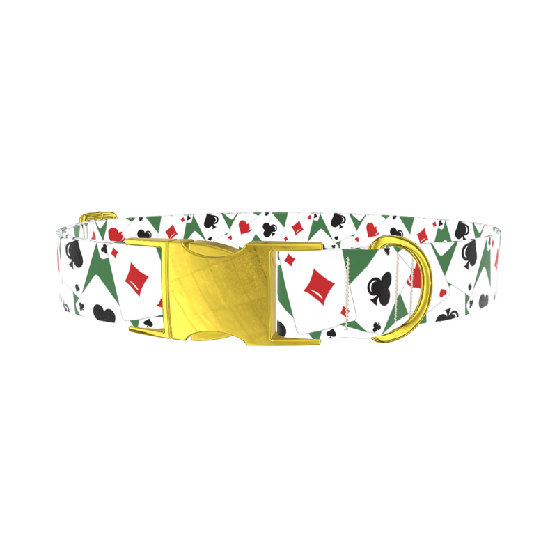 Playing Card Pattern Dog Collar
