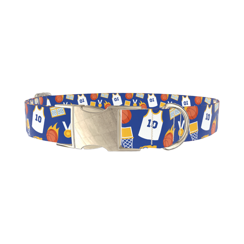 Blue Basketball Jersey Dog Collar