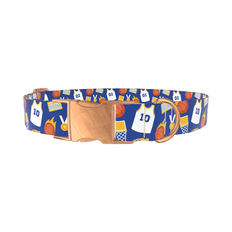 Blue Basketball Jersey Dog Collar
