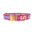 Colorful Text Heart Dog Collar - Thumbnail 2