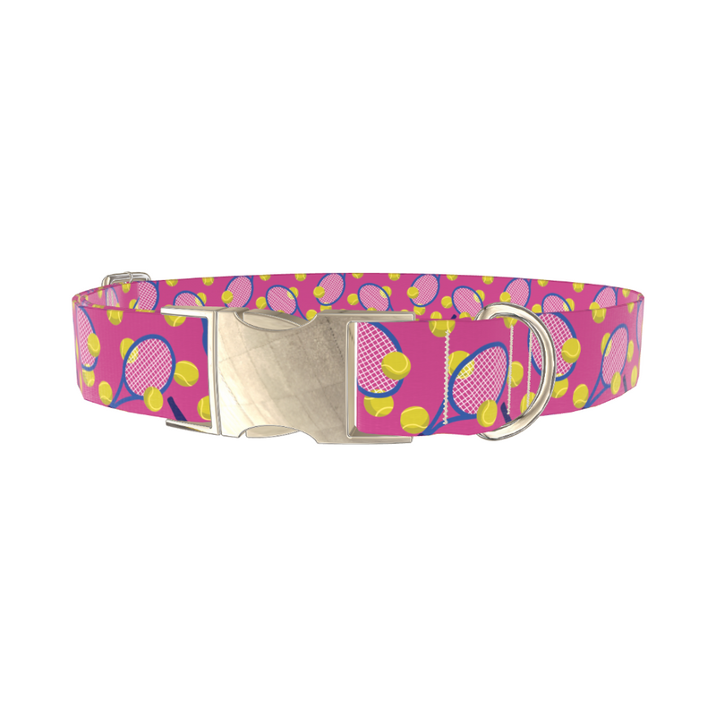 Pink Tennis Dog Collar
