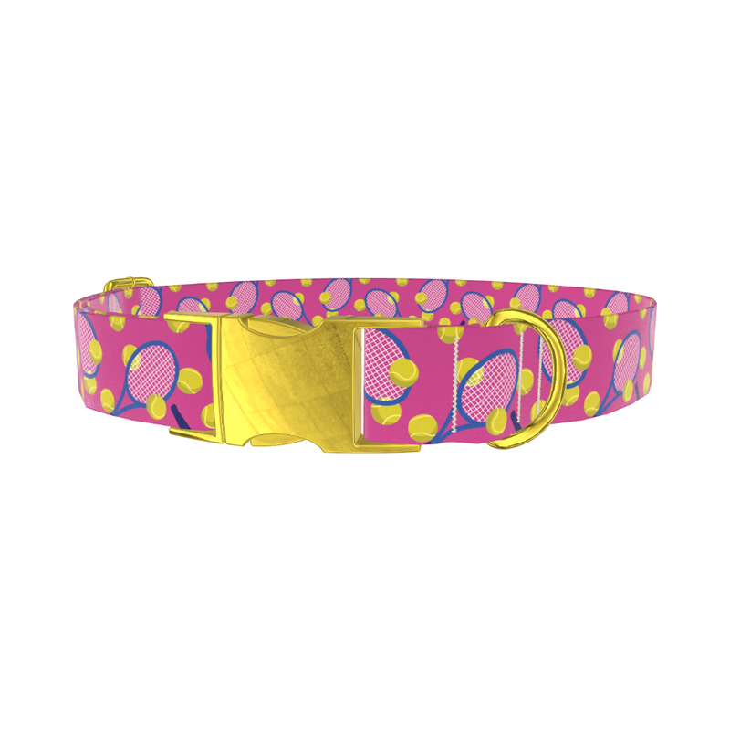 Pink Tennis Dog Collar