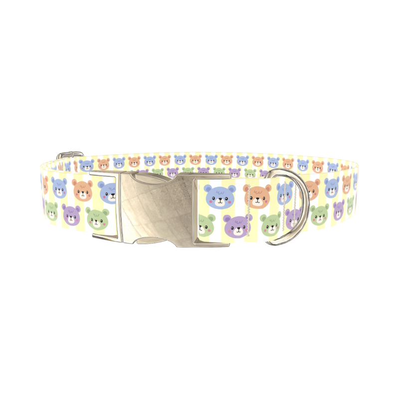 Teddy Bear Stripes Dog Collar