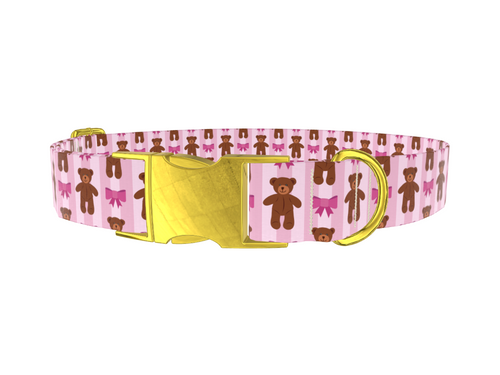 Teddy Bear Bow Dog Collar