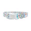 Spiral Tie-Dye Dog Collar - plastic rose gold
