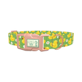 Yellow Duck Pattern Dog Collar - plastic rose gold