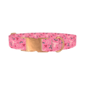 Western Holly Dog Collar - metal rose gold