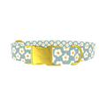 Grey Daisy Pattern Dog Collar - Thumbnail 1