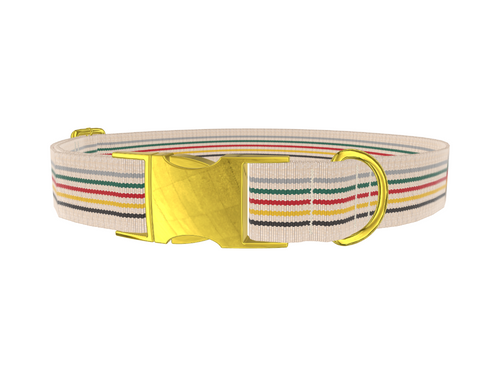 Striped Woven Pattern Dog Collar