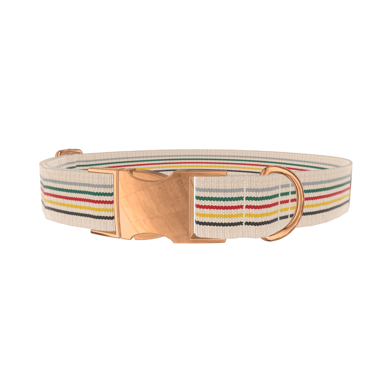 Striped Woven Pattern Dog Collar
